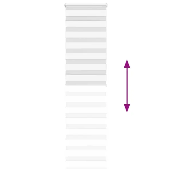 Valge sebra ruloo kettmehhanismiga, 55 x 200 cm, polüester – 5