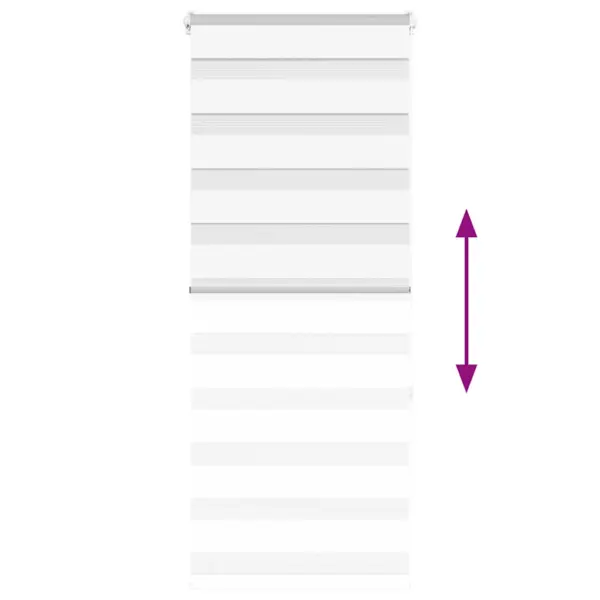 Triibuline sebra ruloo, valge, 60 x 150 cm, 100% polüester – 5