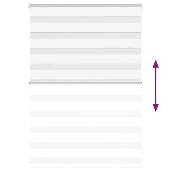 Valge sebraruloo kettmehhanismiga, 100 x 100 cm, 100% polüester – 5