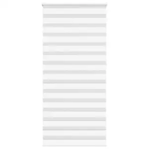 Valge sebraruloo kettmehhanismiga, 100 x 230 cm, polüester