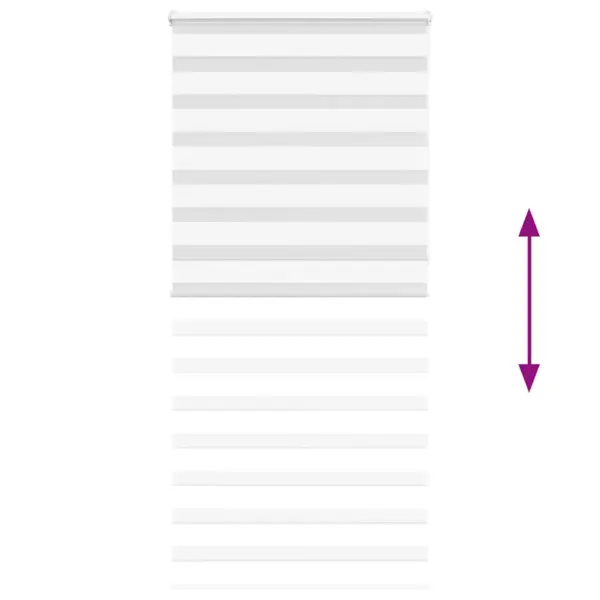 Valge sebraruloo kettmehhanismiga, 100 x 230 cm, polüester – 5