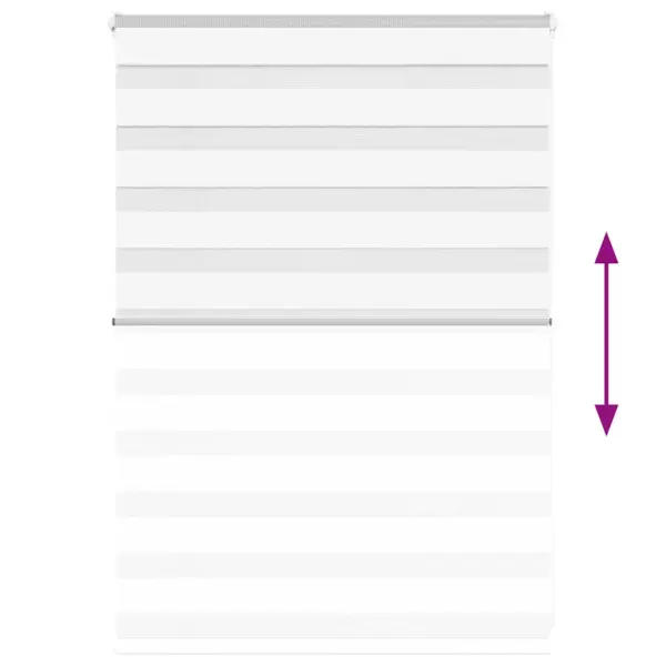 Valge sebraruloo kettmehhanismiga, 110 x 100 cm, 100% polüester – 5