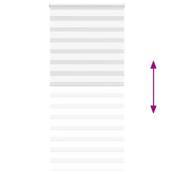 Valge sebraruloo triibulise kangaga, 115 x 230 cm, polüester – 5