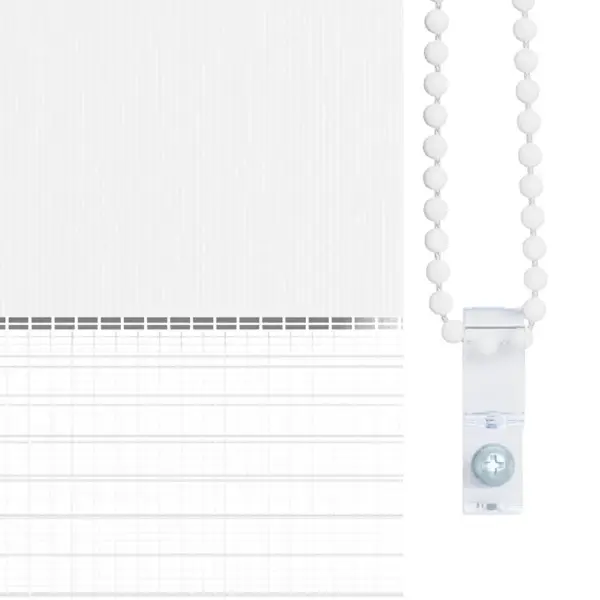 Valge sebraruloo triibulise kangaga, 115 x 230 cm, polüester – 9