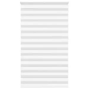 Valge sebraruloo kettmehhanismiga, 135 x 230 cm, polüester