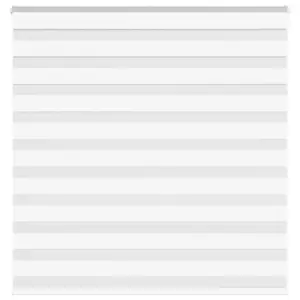 Valge sebraruloo kettmehhanismiga, 140 x 100 cm, 100% polüester