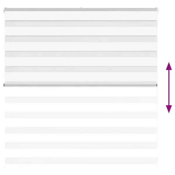 Valge sebraruloo kettmehhanismiga, 140 x 100 cm, 100% polüester – 5