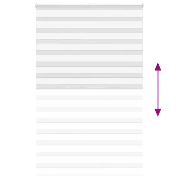 Valge sebraruloo kettmehhanismiga, 150 x 230 cm, polüester – 5