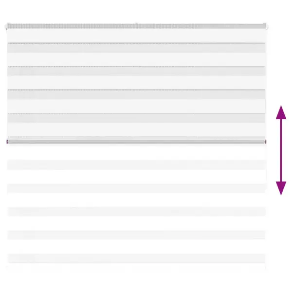 Valge sebraruloo kettmehhanismiga, 160 x 150 cm, 100% polüester – 5