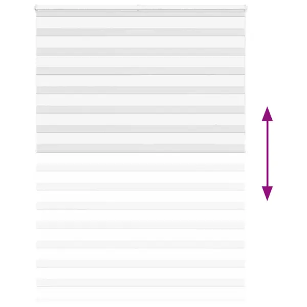 Valge sebraruloo kettmehhanismiga, 100% polüester, 160 x 230 cm – 5