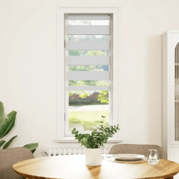 Valge sebraruloo kettmehhanismiga, 40 x 100 cm, 100% polüester, kanga laius 35,9 cm – 2