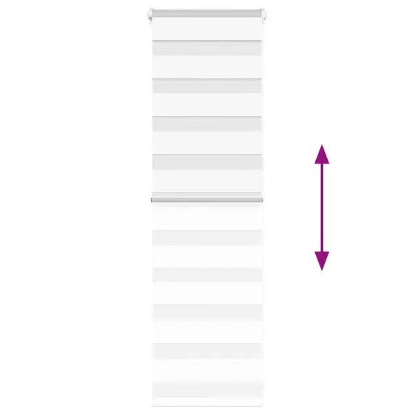 Valge sebraruloo kettmehhanismiga, 40 x 100 cm, 100% polüester, kanga laius 35,9 cm – 5