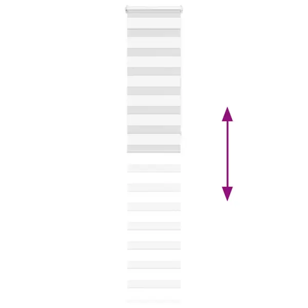 Valge triibuline sebraruloo kettimehhanismiga, 40 x 230 cm, polüester – 5