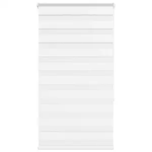 Valge sebraruloo kettmehhanismiga 70 x 150 cm, 100% polüester