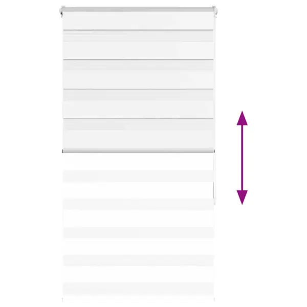 Valge sebraruloo kettmehhanismiga 70 x 150 cm, 100% polüester – 5