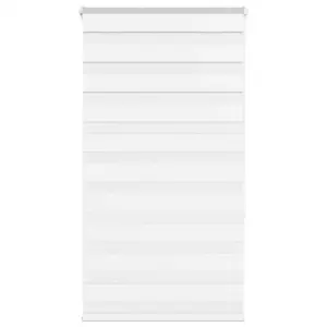 Valge sebraruloo kettmehhanismiga, 75 x 150 cm, 100% polüster