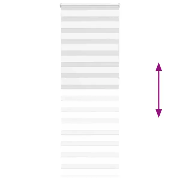 Valge sebraruloo kettmehhanismiga, 75 x 230 cm, polüester, puurimiseta paigaldusvõimalusega – 5