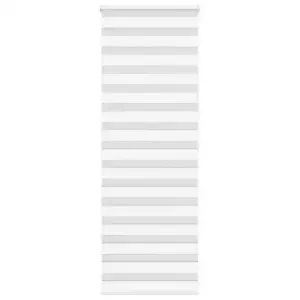 Valge sebraruloo kettmehhanismiga, 75 x 200 cm, polüester