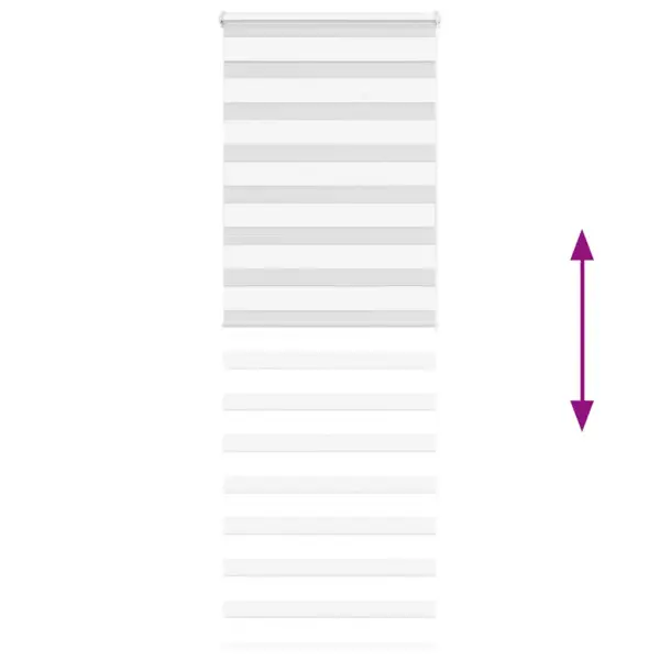 Valge sebraruloo kettmehhanismiga, 80 x 200 cm, polüester – 5