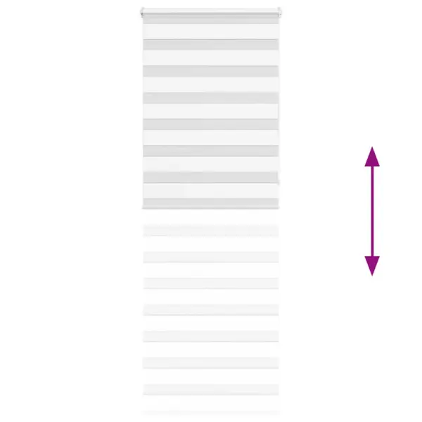 Valge sebraruloo kettmehhanismiga, 80 x 230 cm, kanga laius 75,9 cm, 100% polüester – 5