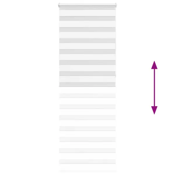 Valge sebraruloo triibulise kangaga, 90 x 230 cm, 100% polüester – 5