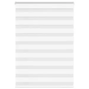Triibuline sebraruloo privaatsuse ja valguse reguleerimiseks, valge, 95 x 100 cm, polüester