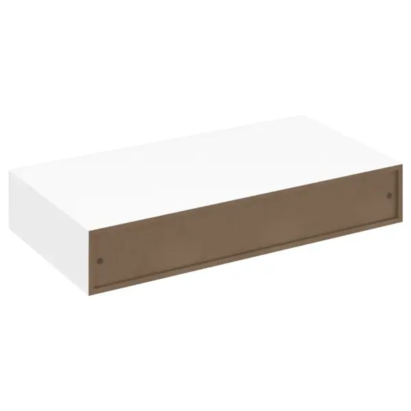 Valge seinale kinnitatav MDF riiul sahtliga, nähtamatu kinnitus, 48 x 25 x 8 cm – 6