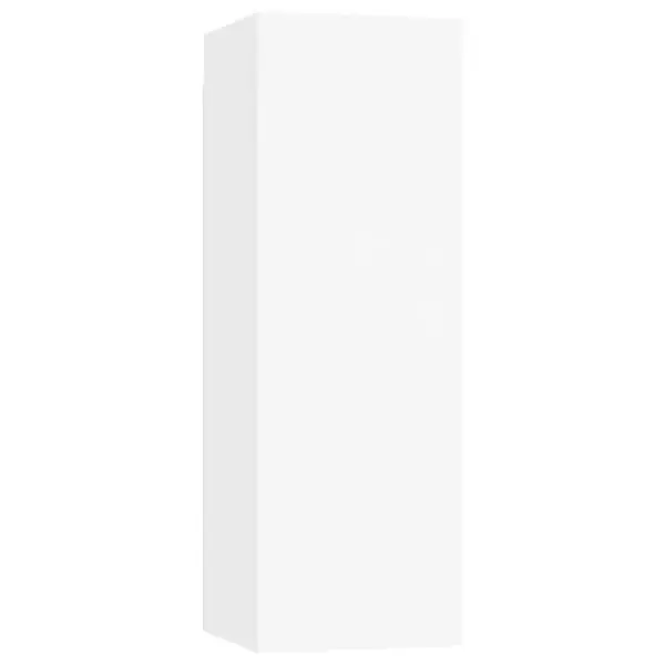 4-osaline seinale kinnitatav telerikappide komplekt, valge tehispuit – 4