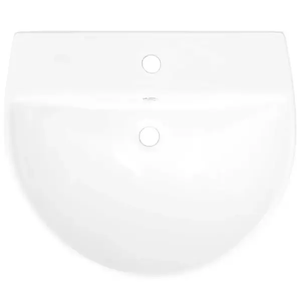 Seinale paigaldatav valge kraanikauss, glasuuritud keraamika, 56 x 48 x 42 cm – 4