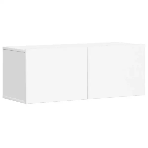 Seinale paigaldatav telerikappide komplekt, 8-osaline, valge tehispuit – 4