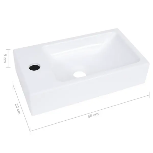 Valge SMC vannitoavalamu kraaniauguga, 400 x 220 x 90 mm - 7