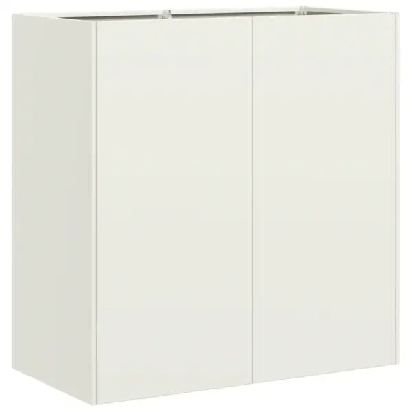 Valge taimekast külmvaltsitud terasest, avatud põhjaga, 80 x 40 x 80 cm – 2