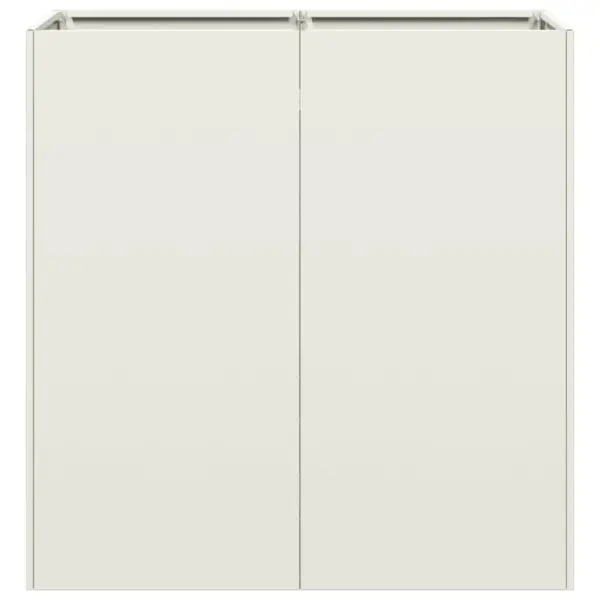 Valge taimekast külmvaltsitud terasest, avatud põhjaga, 80 x 40 x 80 cm – 4