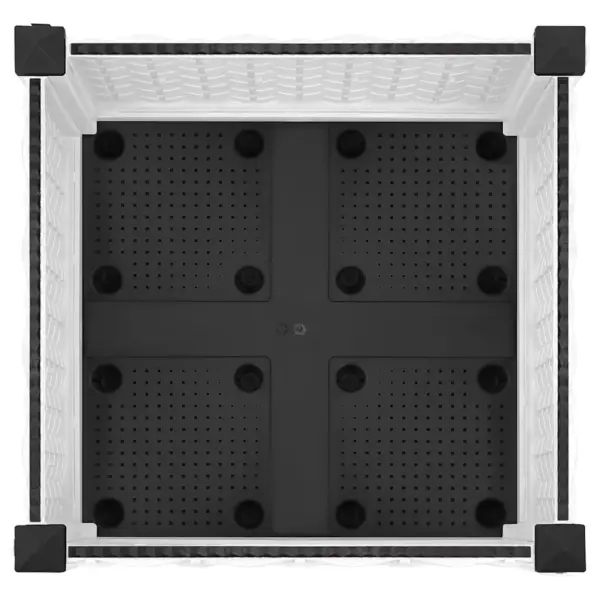 Valge polüpropüleenist taimelava rotangimustriga, 40 x 40 x 23 cm – 5