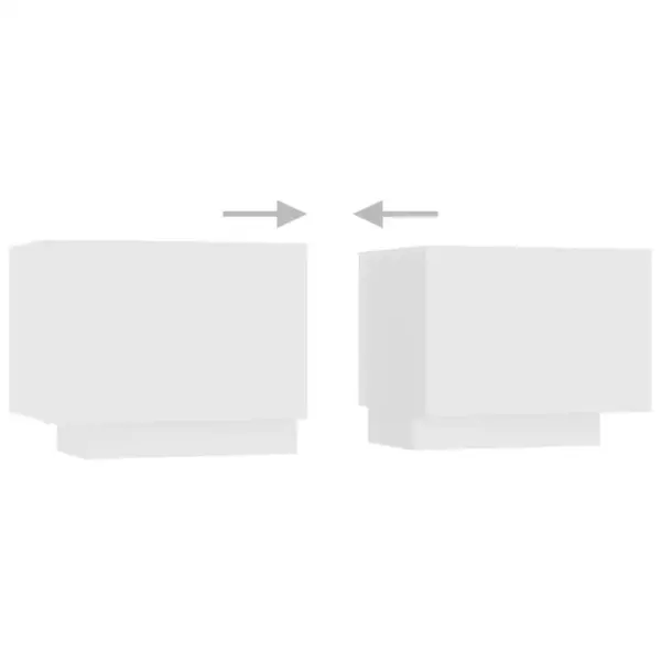 Valge telerialus RGB LED-valgustusega, tehispuit, 200 x 35 x 40 cm – 8