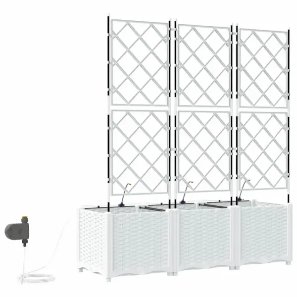 Aia istutuskast ronitaimedele, 3 tk, valge teras, 120 x 40 x 142 cm – 8