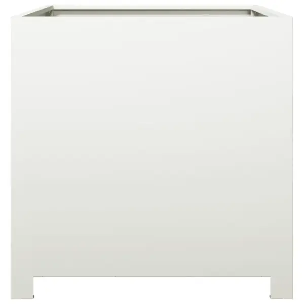 Valge terasest aia taimekast põhjaga, 50 x 50 x 50 cm – 4