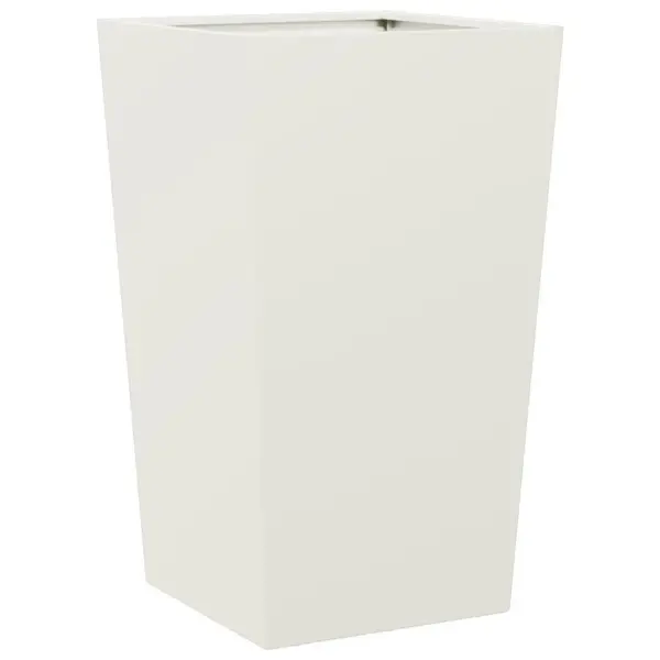Valge kõrge aia taimekast põhjaga, külmvaltsitud teras, 45 x 45 x 75 cm – 6