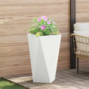 Valge terasest aiataimekast, 40 x 40 x 75 cm