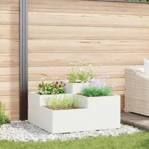 Valge terasest aiataimekast, 80 x 80 x 48 cm