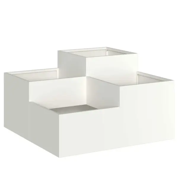 Valge terasest aiataimekast, 80 x 80 x 48 cm – 2