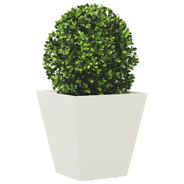 Terasest aia taimekast põhjaga, valge, 30 x 30 x 30 cm – 3