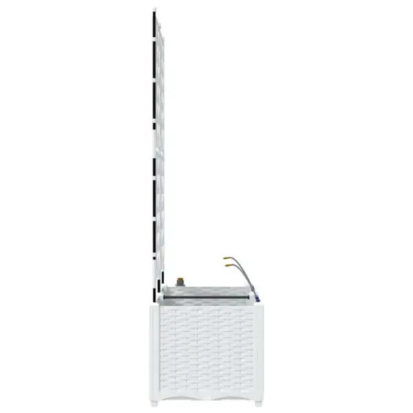 Valged terasest aiavõrega istutuskastid kastmissüsteemiga, 2 tk, 80 x 40 x 142 cm – 7