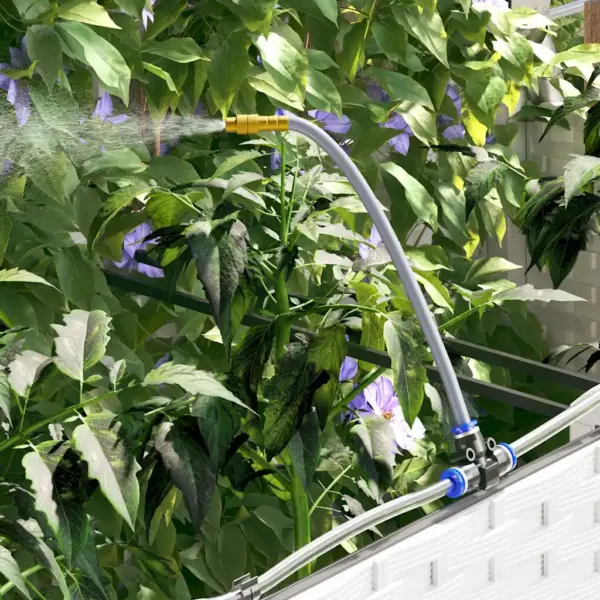 3-osaline aia istutuskastide komplekt kastmissüsteemiga, valge teras, 120 x 40 x 37,5 cm – 5