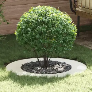 Lamedad valged terasest puuringid juureala kaitseks, 5 tk, Ø50/80 cm