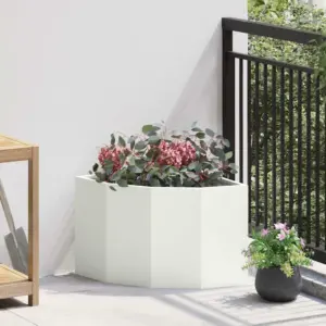 Nurga aiakast, valge terasest, 45 x 45 x 35 cm