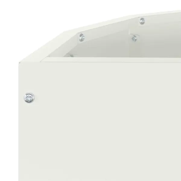 Poole ringi taimekast välitingimustesse, valge teras, 60 x 30 x 35 cm – 9