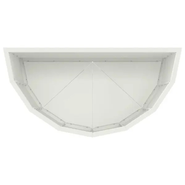 Poolringikujuline terasest taimekast, valge, 60 x 30 x 50 cm – 8