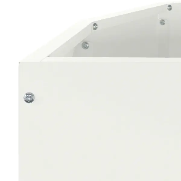 Poolringikujuline valge terasest taimekast, 90 x 45 x 50 cm – 9