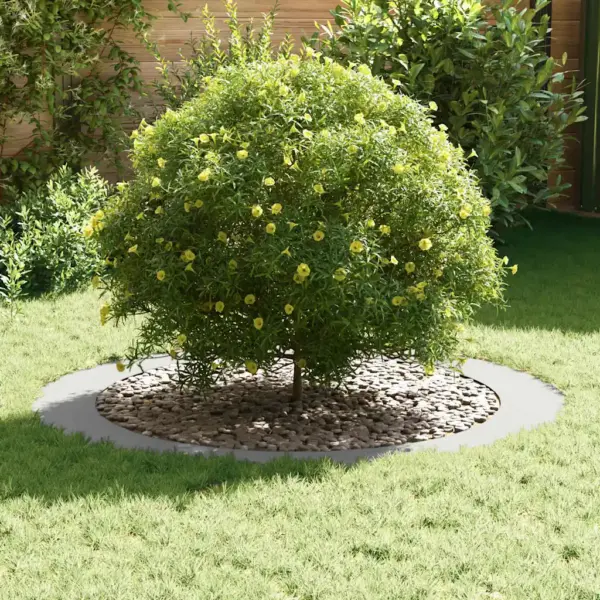 Valge lame terasest puurõngas puu aluse kaitseks, Ø90/120 cm – 3